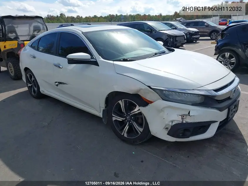 HONDA CIVIC 2016, VIN 2HGFC1F96GH112032