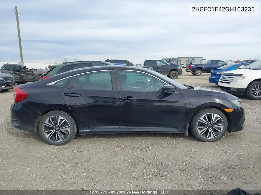 2016 HONDA CIVIC VIN 2HGFC1F42GH103235 — фото 13