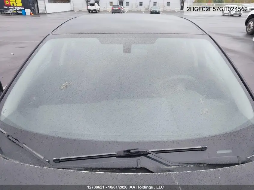 2016 HONDA CIVIC VIN 2HGFC2F57GH024562 — фото 16
