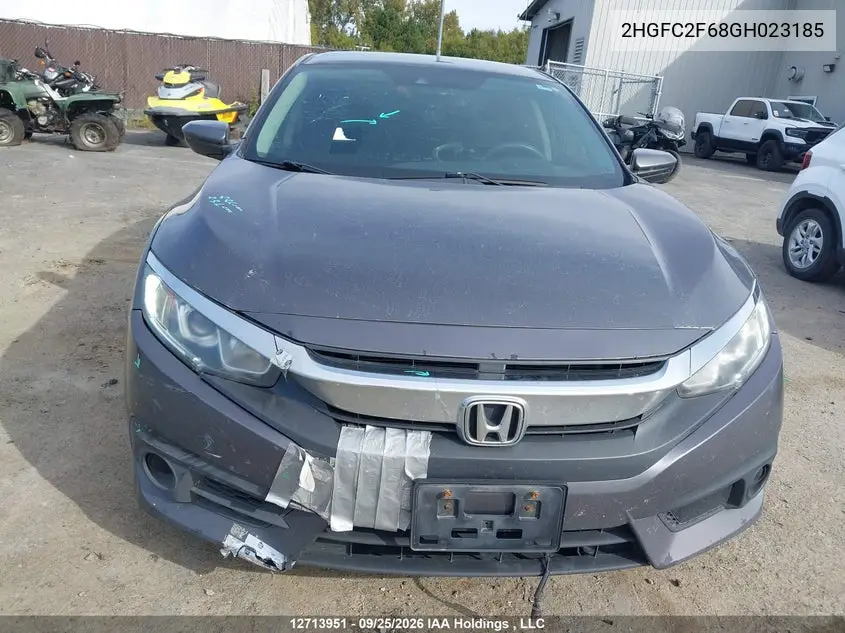 2016 HONDA CIVIC VIN 2HGFC2F68GH023185 — фото 13