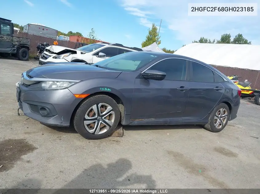 2016 HONDA CIVIC VIN 2HGFC2F68GH023185 — фото 15