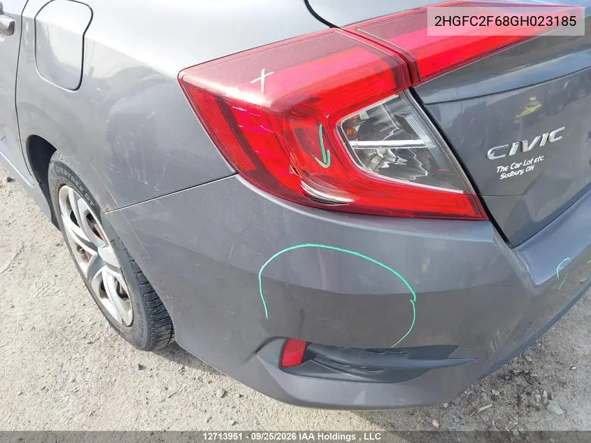 2016 HONDA CIVIC VIN 2HGFC2F68GH023185 — фото 22
