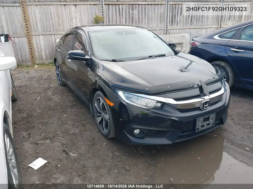 HONDA CIVIC 2016, VIN 2HGFC1F92GH109323