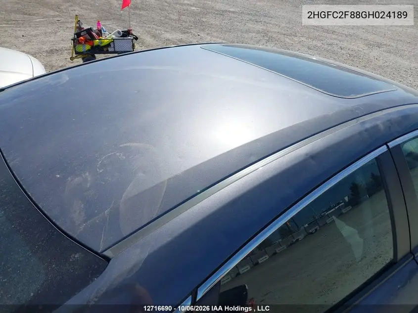 2016 HONDA CIVIC VIN 2HGFC2F88GH024189 — фото 18