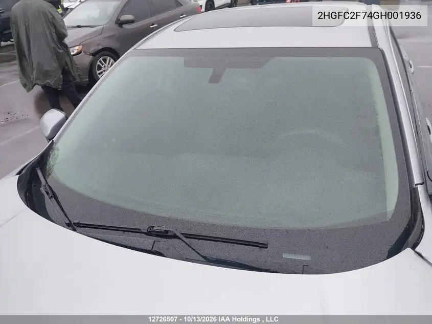 2016 HONDA CIVIC VIN 2HGFC2F74GH001936 — фото 18