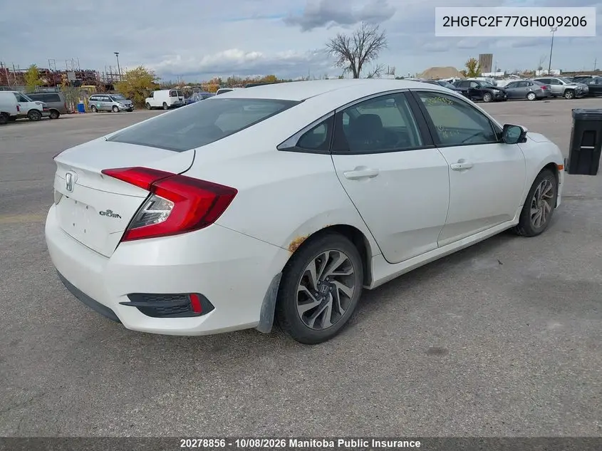 2016 HONDA CIVIC VIN 2HGFC2F77GH009206 — фото 4
