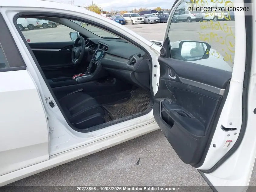 2016 HONDA CIVIC VIN 2HGFC2F77GH009206 — фото 5