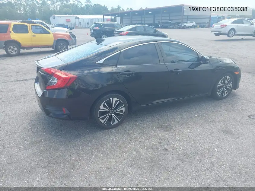 2016 HONDA CIVIC VIN 19XFC1F38GE035038 — фото 4