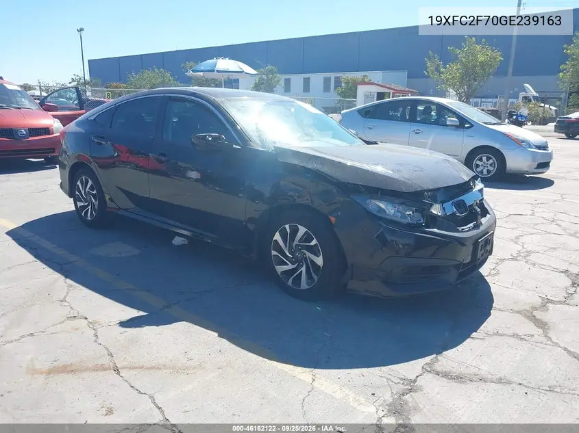 HONDA CIVIC 2016, VIN 19XFC2F70GE239163