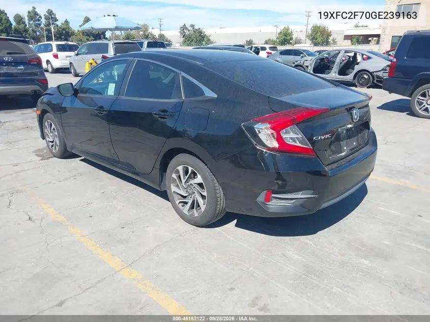 2016 HONDA CIVIC VIN 19XFC2F70GE239163 — фото 3