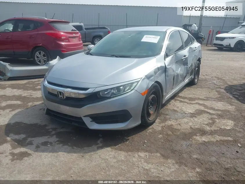 2016 HONDA CIVIC VIN 19XFC2F55GE054945 — фото 2