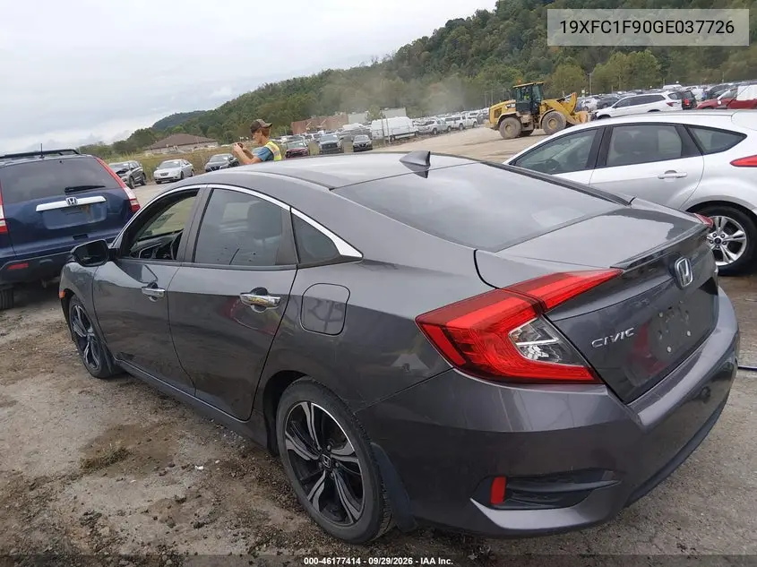 2016 HONDA CIVIC VIN 19XFC1F90GE037726 — фото 3
