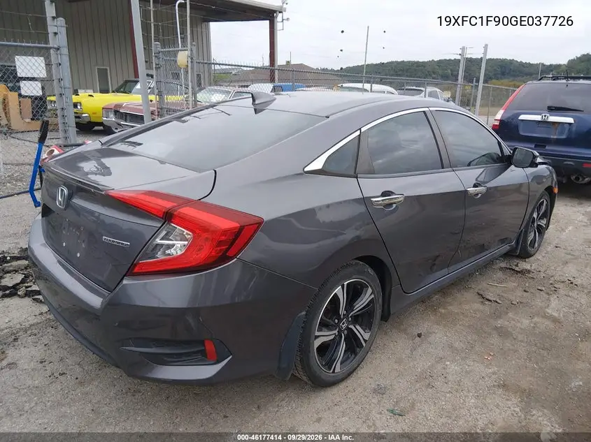 2016 HONDA CIVIC VIN 19XFC1F90GE037726 — фото 4