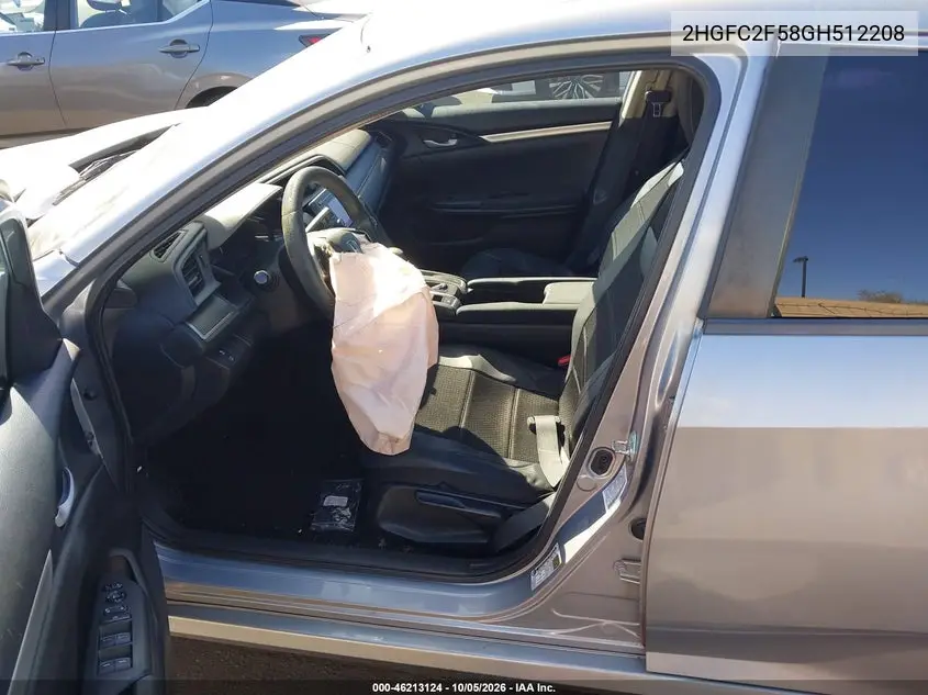 2016 HONDA CIVIC VIN 2HGFC2F58GH512208 — фото 5