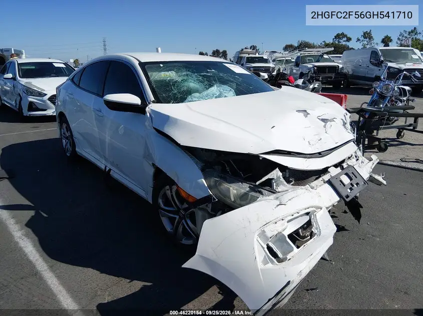 HONDA CIVIC 2016, VIN 2HGFC2F56GH541710
