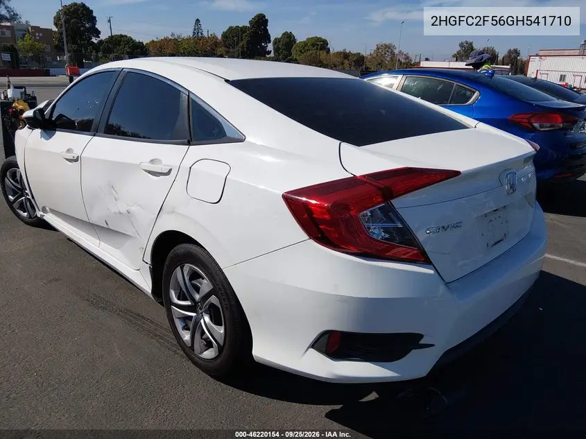 2016 HONDA CIVIC VIN 2HGFC2F56GH541710 — фото 3