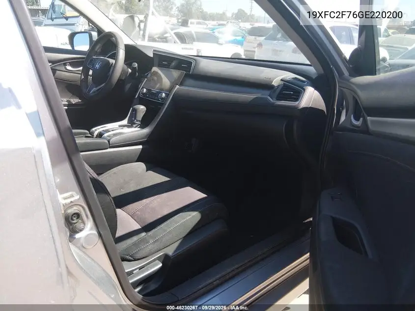 2016 HONDA CIVIC VIN 19XFC2F76GE220200 — фото 5