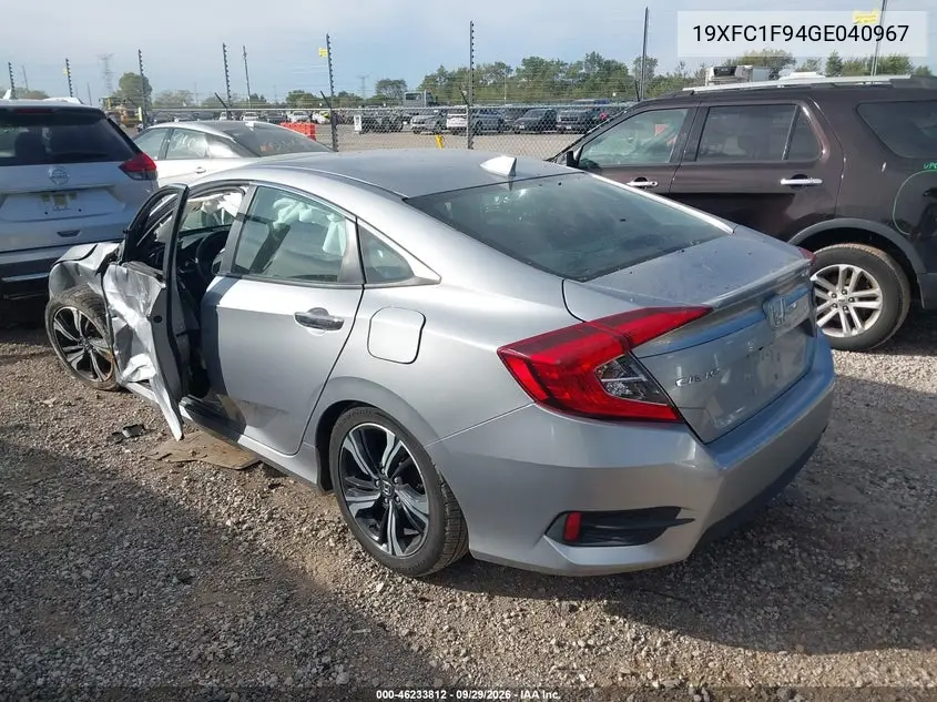 2016 HONDA CIVIC VIN 19XFC1F94GE040967 — фото 3