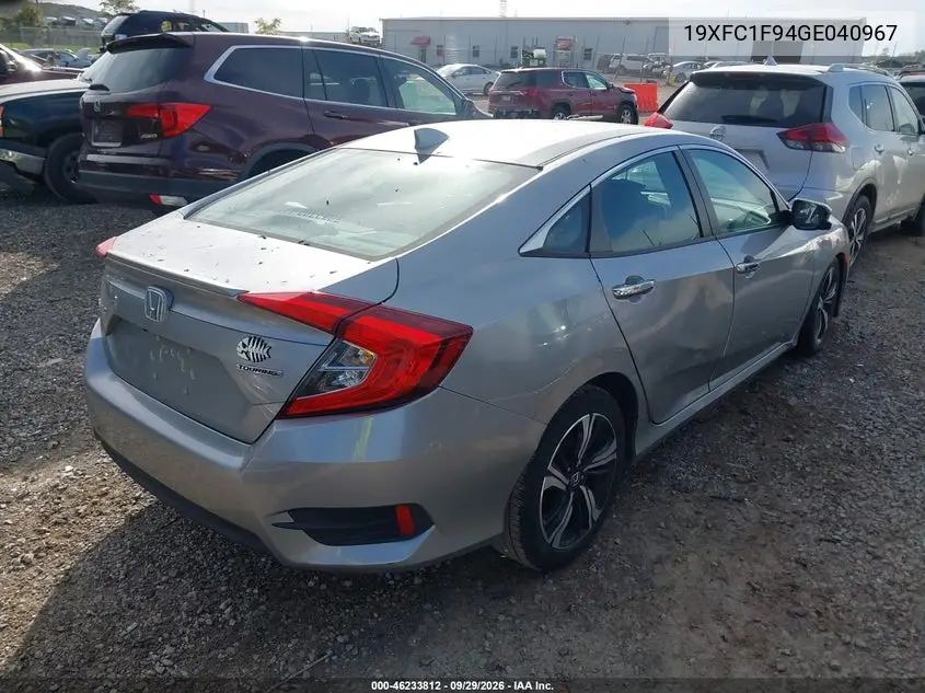 2016 HONDA CIVIC VIN 19XFC1F94GE040967 — фото 4