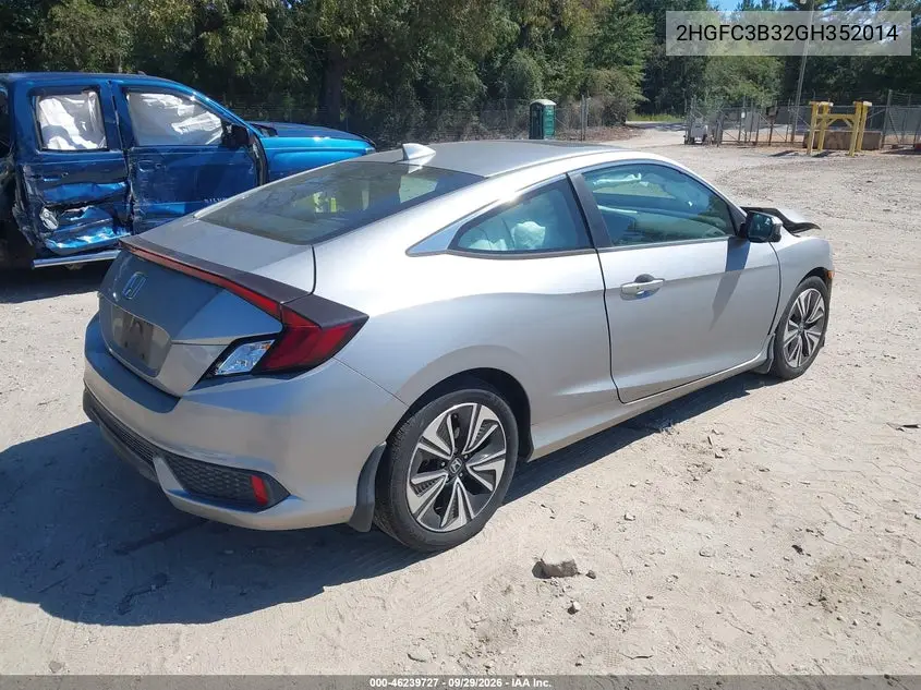 2016 HONDA CIVIC VIN 2HGFC3B32GH352014 — фото 4