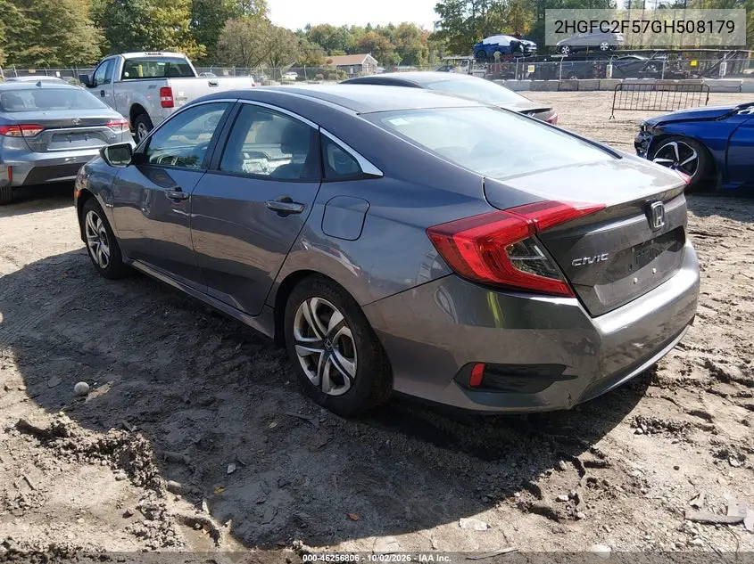 2016 HONDA CIVIC VIN 2HGFC2F57GH508179 — фото 3