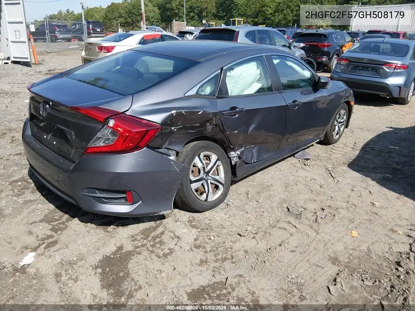 2016 HONDA CIVIC VIN 2HGFC2F57GH508179 — фото 4
