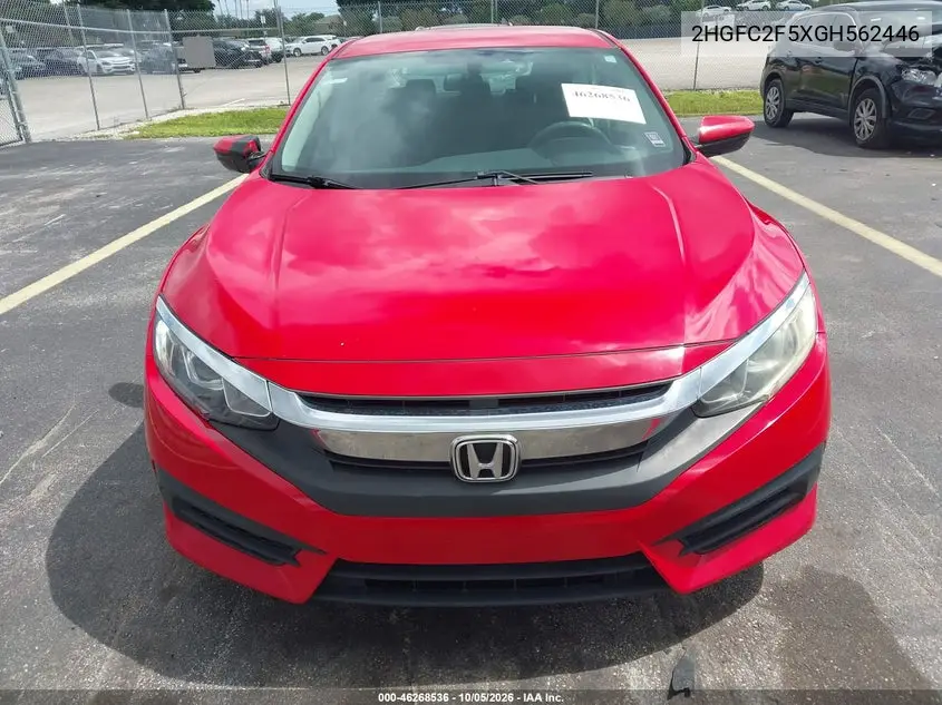 2016 HONDA CIVIC VIN 2HGFC2F5XGH562446 — фото 12