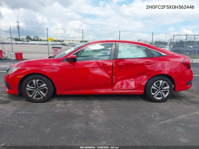 2016 HONDA CIVIC VIN 2HGFC2F5XGH562446 — фото 14