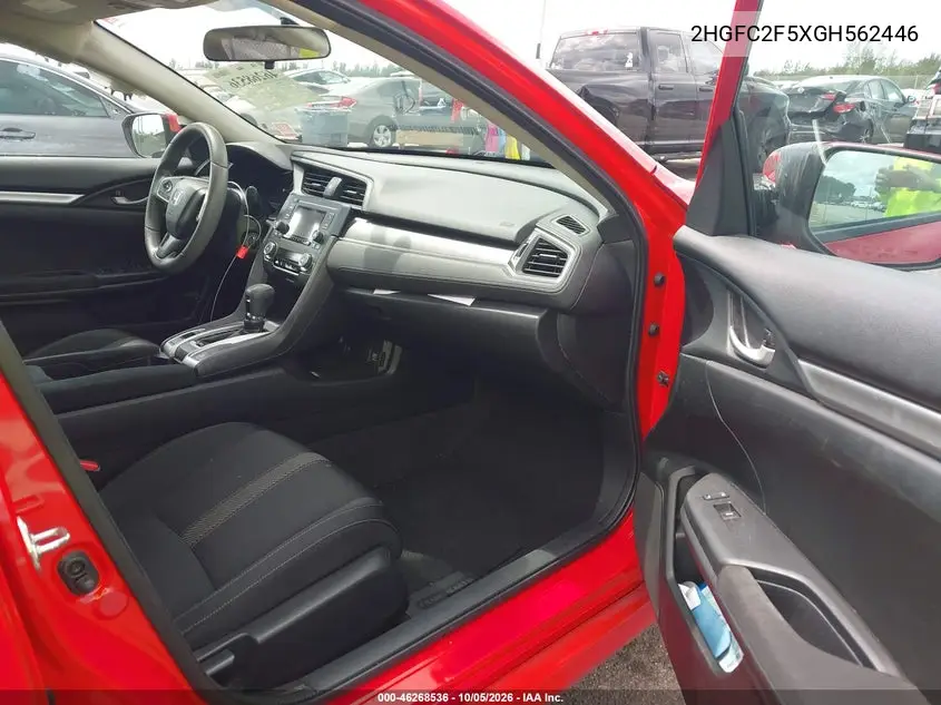 2016 HONDA CIVIC VIN 2HGFC2F5XGH562446 — фото 5
