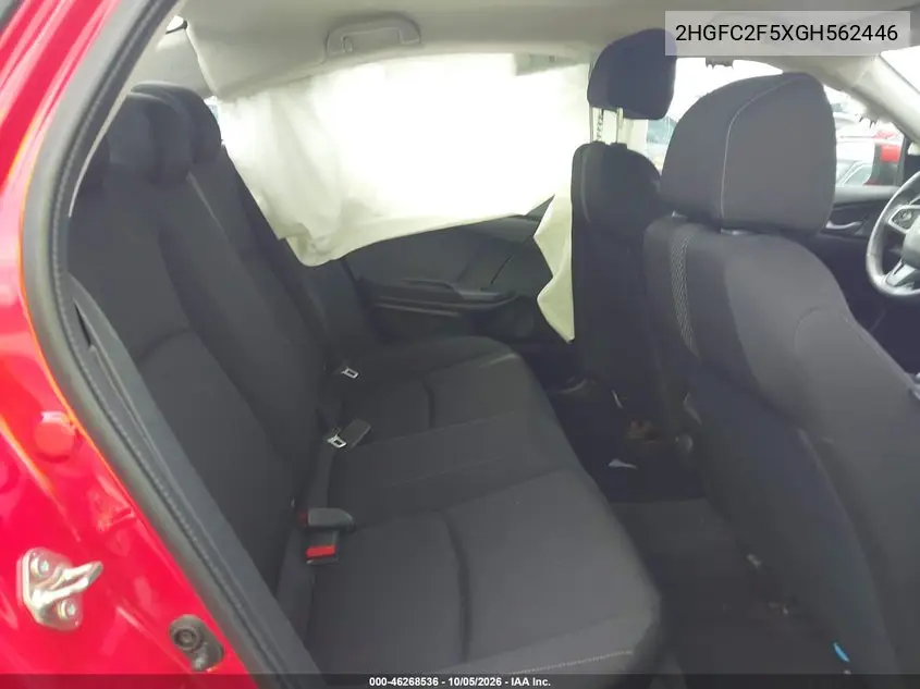2016 HONDA CIVIC VIN 2HGFC2F5XGH562446 — фото 8