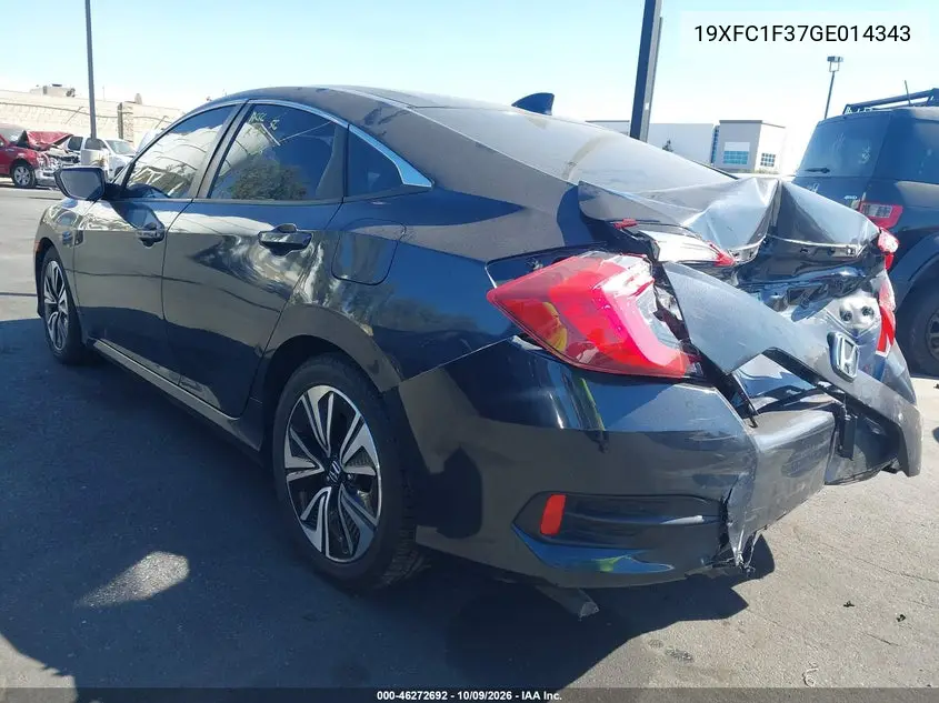 2016 HONDA CIVIC VIN 19XFC1F37GE014343 — фото 3
