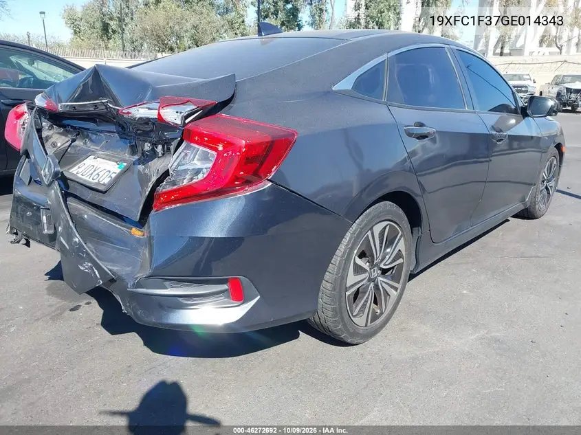 2016 HONDA CIVIC VIN 19XFC1F37GE014343 — фото 4