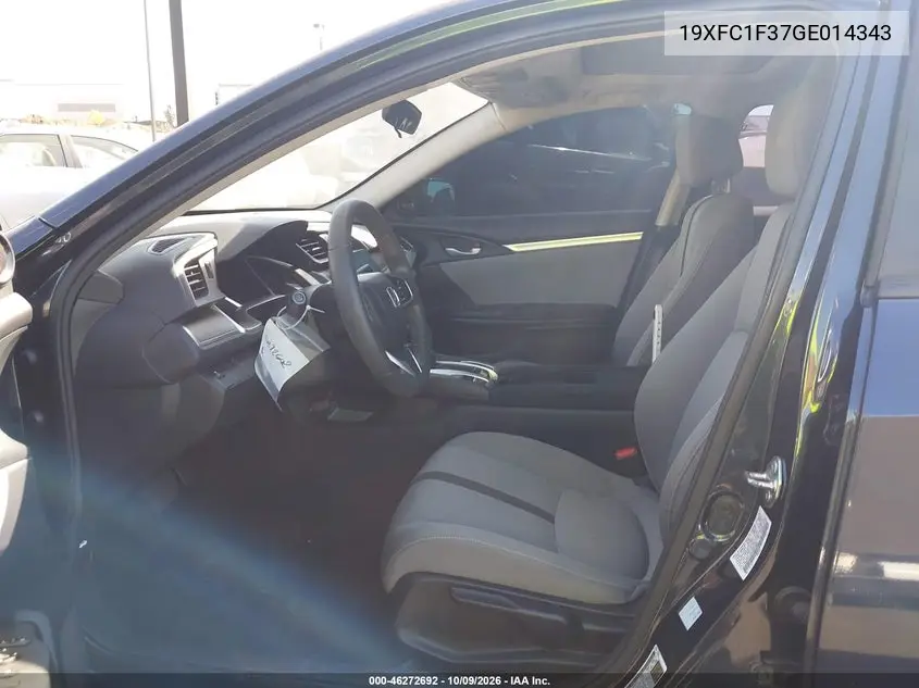 2016 HONDA CIVIC VIN 19XFC1F37GE014343 — фото 5