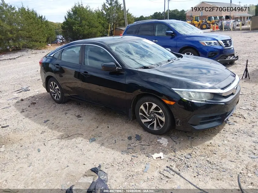 HONDA CIVIC 2016, VIN 19XFC2F70GE049671