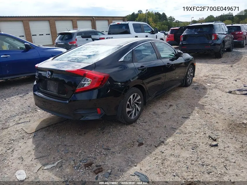 2016 HONDA CIVIC VIN 19XFC2F70GE049671 — фото 4