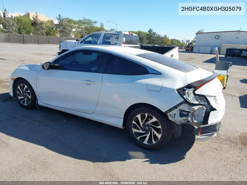 2016 HONDA CIVIC VIN 2HGFC4B0XGH305079 — фото 3
