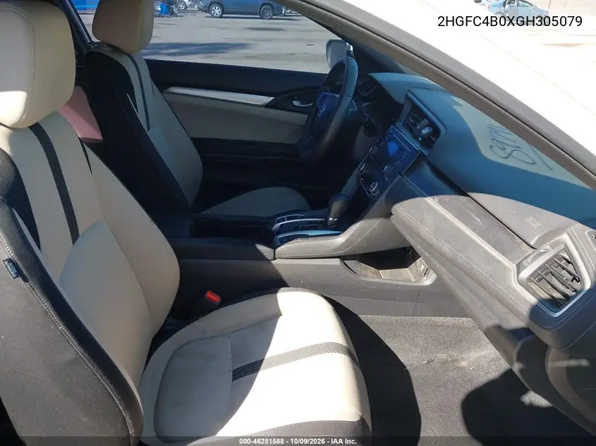 2016 HONDA CIVIC VIN 2HGFC4B0XGH305079 — фото 5