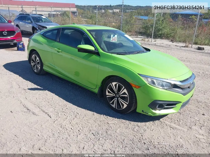 HONDA CIVIC 2016, VIN 2HGFC3B73GH354261