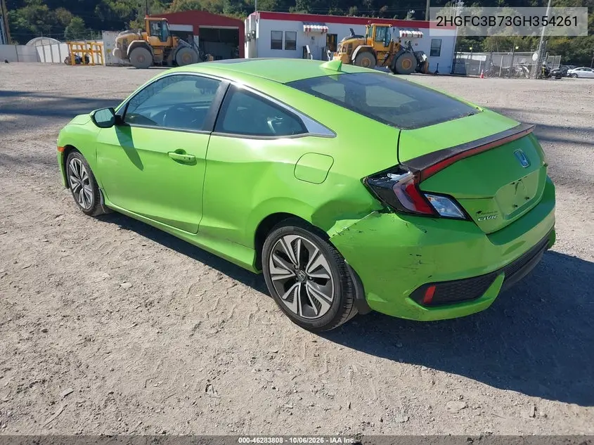 2016 HONDA CIVIC VIN 2HGFC3B73GH354261 — фото 3