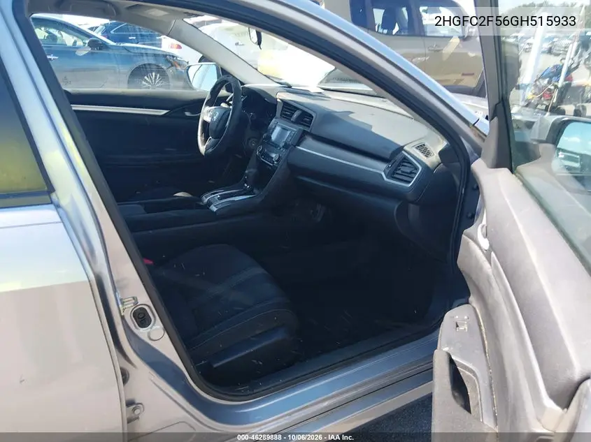 2016 HONDA CIVIC VIN 2HGFC2F56GH515933 — фото 5