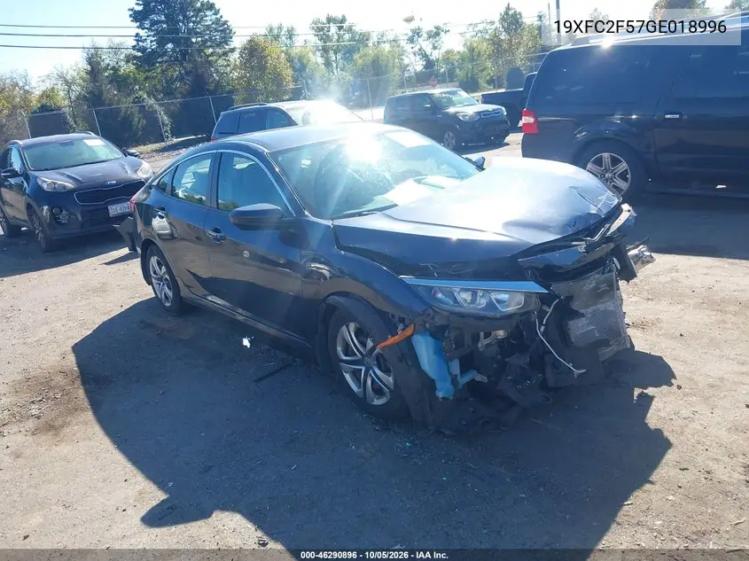 HONDA CIVIC 2016, VIN 19XFC2F57GE018996