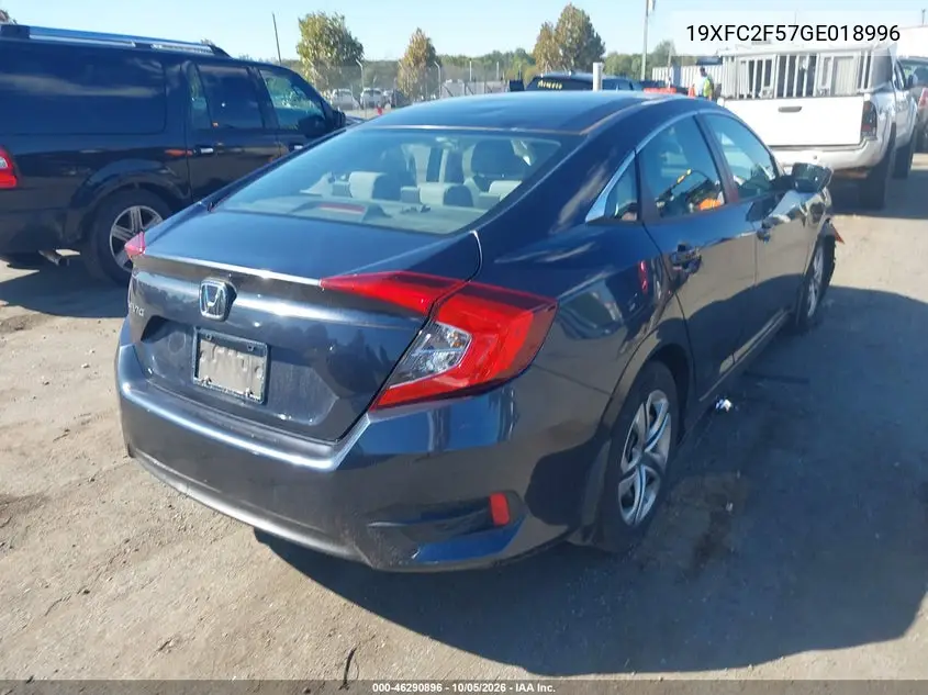 2016 HONDA CIVIC VIN 19XFC2F57GE018996 — фото 4