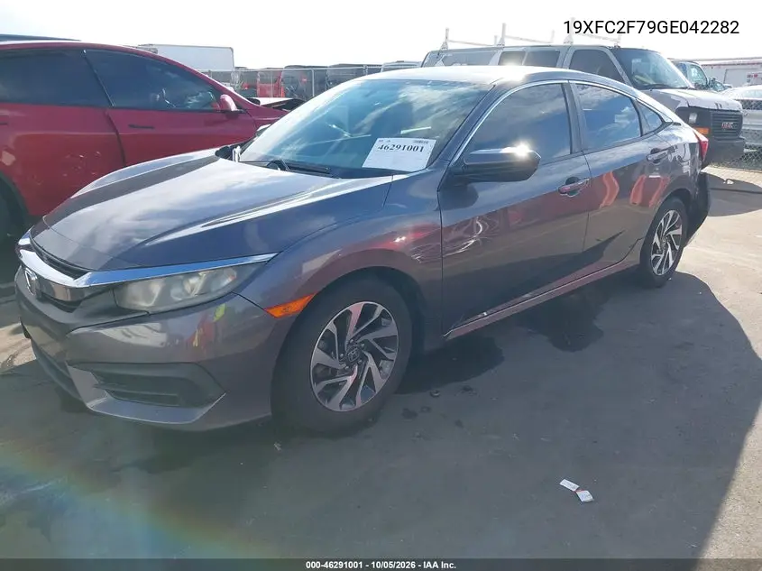 2016 HONDA CIVIC VIN 19XFC2F79GE042282 — фото 2