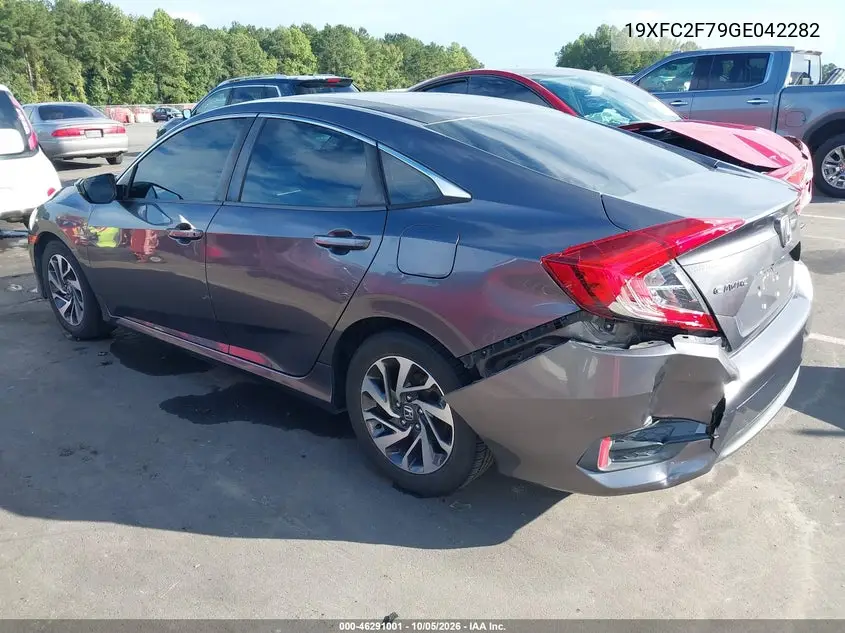 2016 HONDA CIVIC VIN 19XFC2F79GE042282 — фото 3