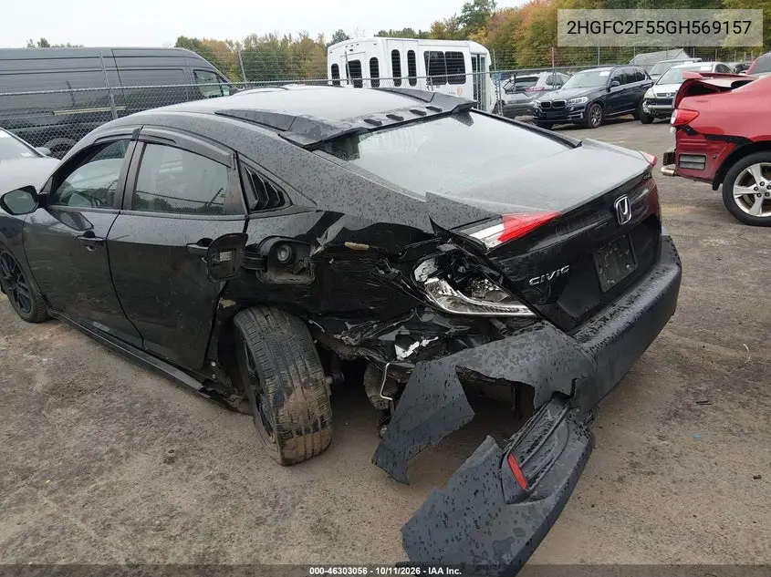 2016 HONDA CIVIC VIN 2HGFC2F55GH569157 — фото 3