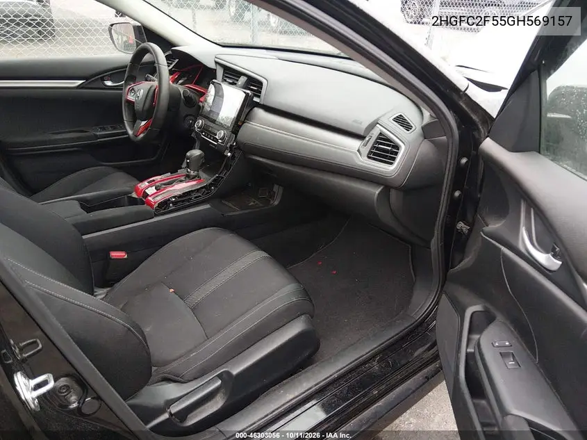 2016 HONDA CIVIC VIN 2HGFC2F55GH569157 — фото 5