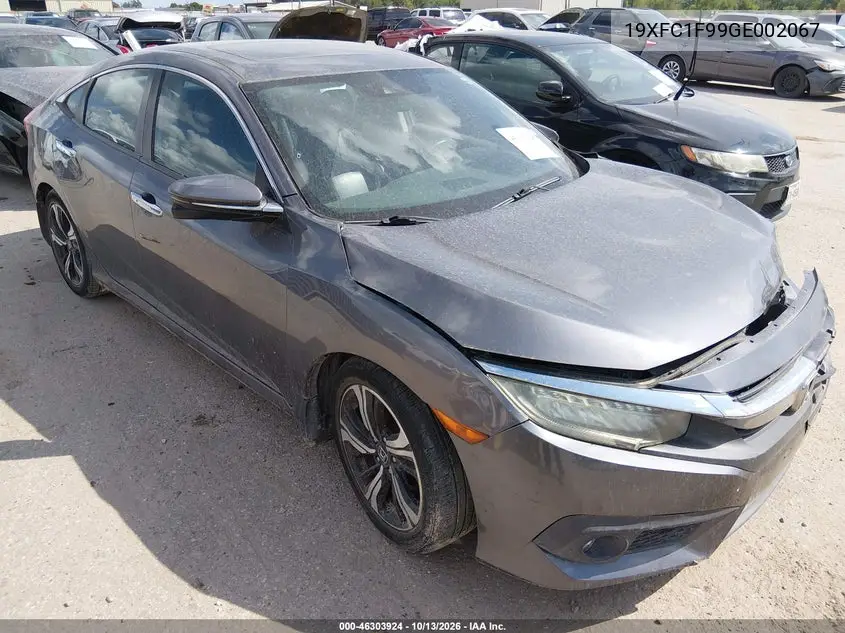 HONDA CIVIC 2016, VIN 19XFC1F99GE002067