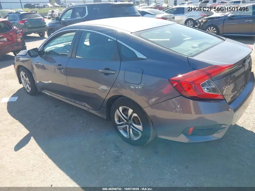 2016 HONDA CIVIC VIN 2HGFC2F56GH501496 — фото 3