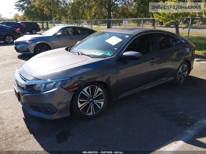 2016 HONDA CIVIC VIN 2HGFC1F32GH648066 — фото 2