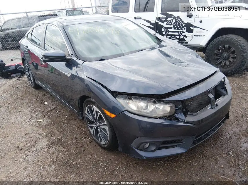 HONDA CIVIC 2016, VIN 19XFC1F37GE038951